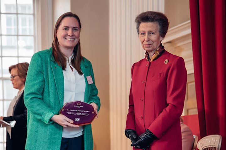 hannah with prta award and princess royal 720x480