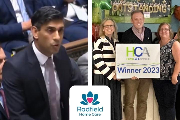rishi sunak congratulates radfield home care and carers